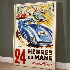 Impression Le Mans, affiche de course, impression 24 heures du Mans, art Formule 1, impression F1, cadeau d'anniversaire, grande affiche