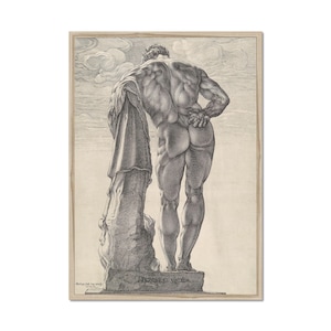 Hercules print, Roman poster, Classic male body art