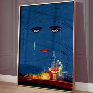 The Great Gatsby book cover poster, book lover gift