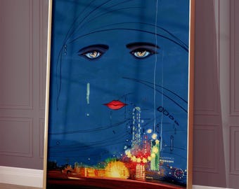 The Great Gatsby book cover poster, book lover gift