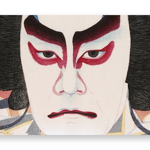 Japanese woodcut poster, actor portrait print