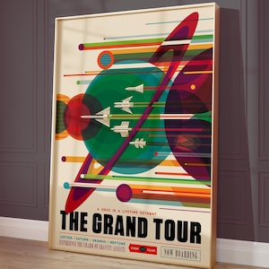 Space Travel Poster, Retro Nasa print