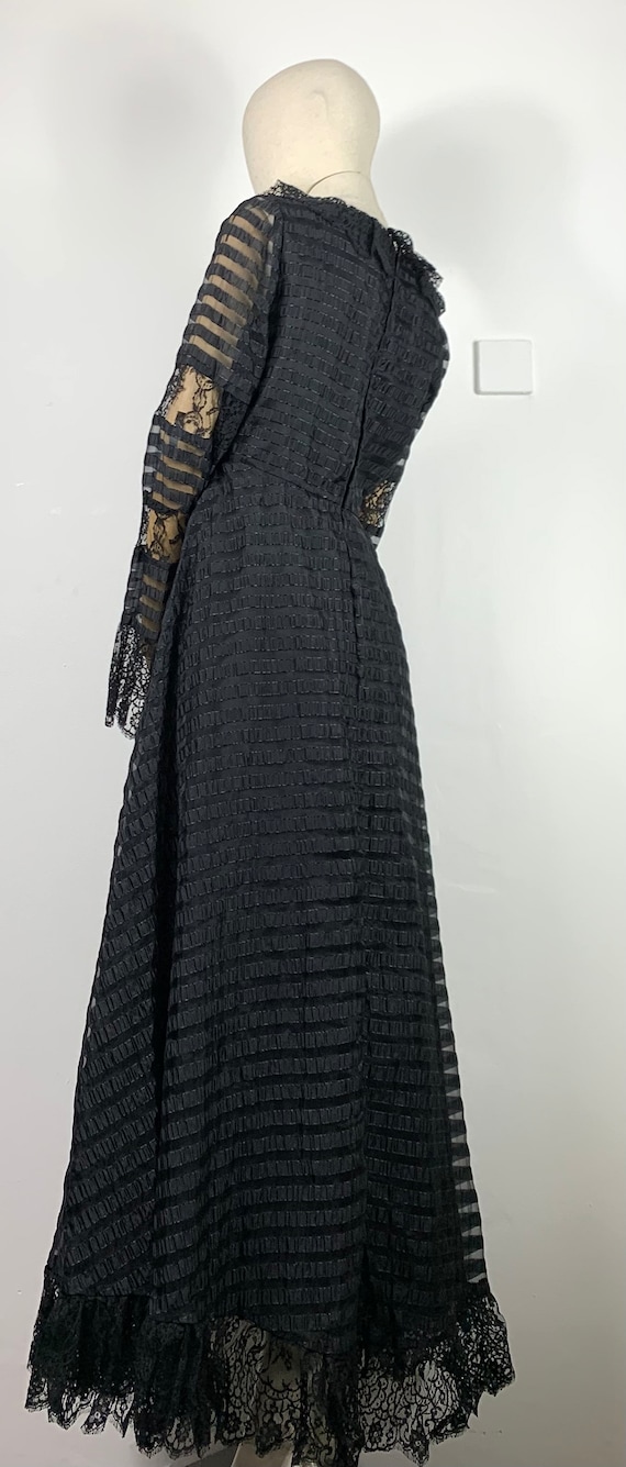 Jean Varon 70s Epic Sleeves Maxi Lace Gown/ Vinta… - image 10