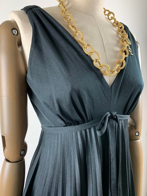John Charles Black 70s Maxi Dress