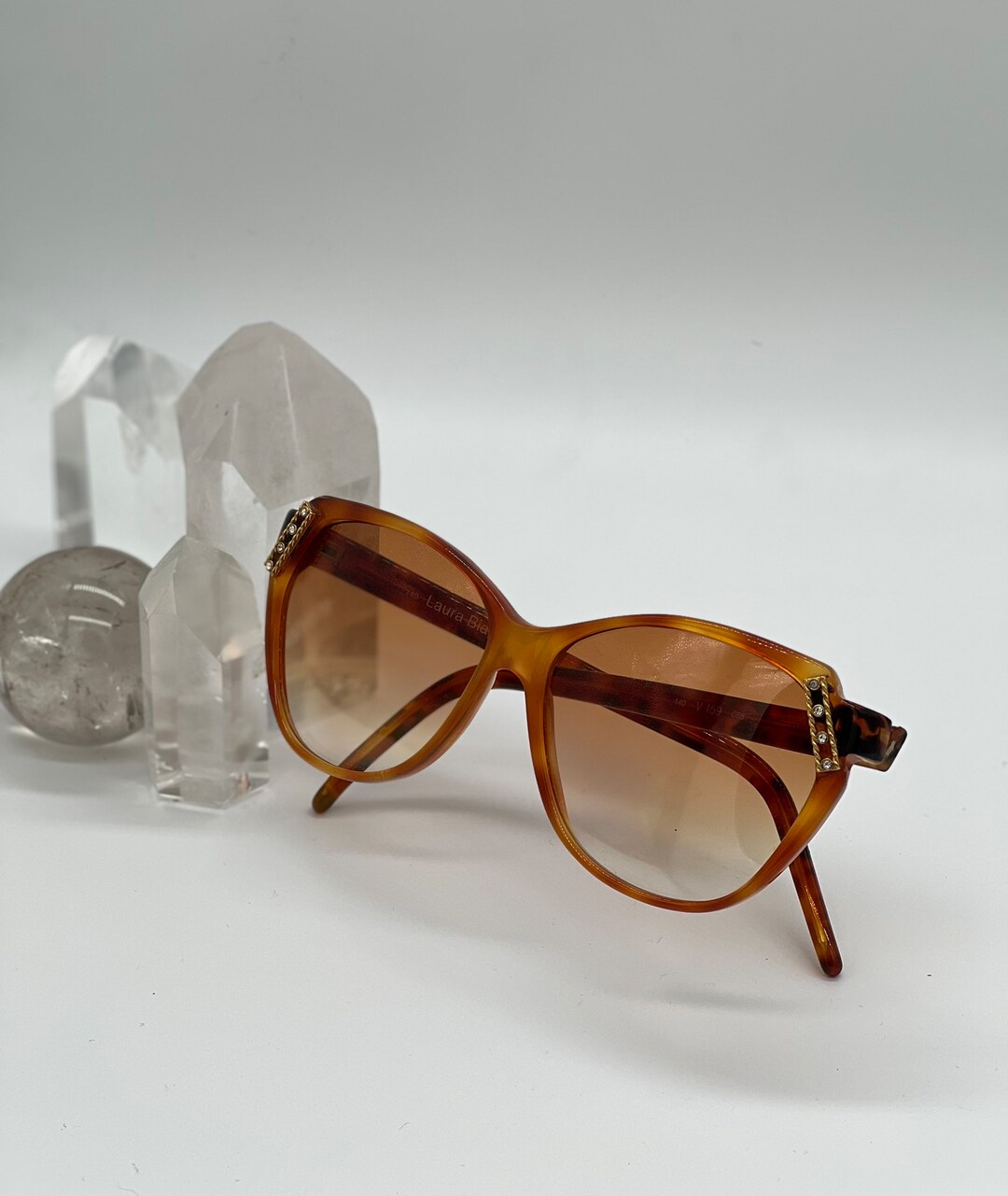 Laura Biagiotti 80s Cat - Eye Sunglasses/ Vintage Dead Stock Sunglasses ...