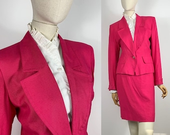 Traje de falda de los años 80 de Yves Saint Laurent / Traje vintage de YSL / Falda y chaqueta de los años 80 de YSL
