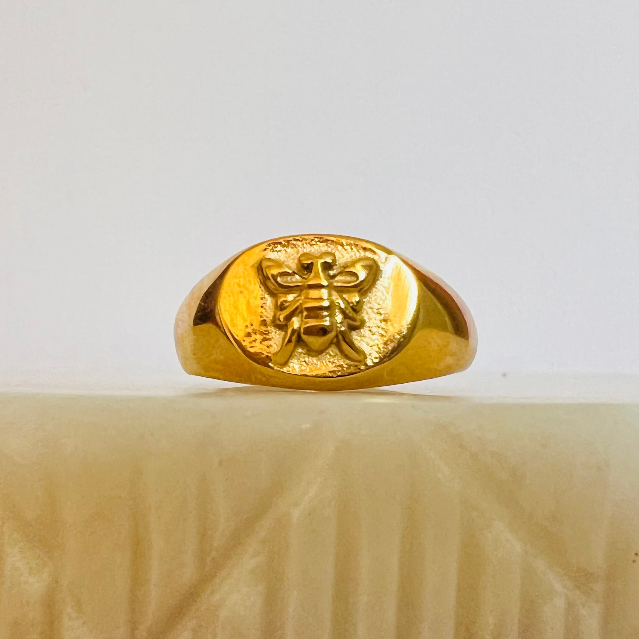 Bee Ring Waterproof Ring Non Tarnish Ring 18K PVD Gold Etsy