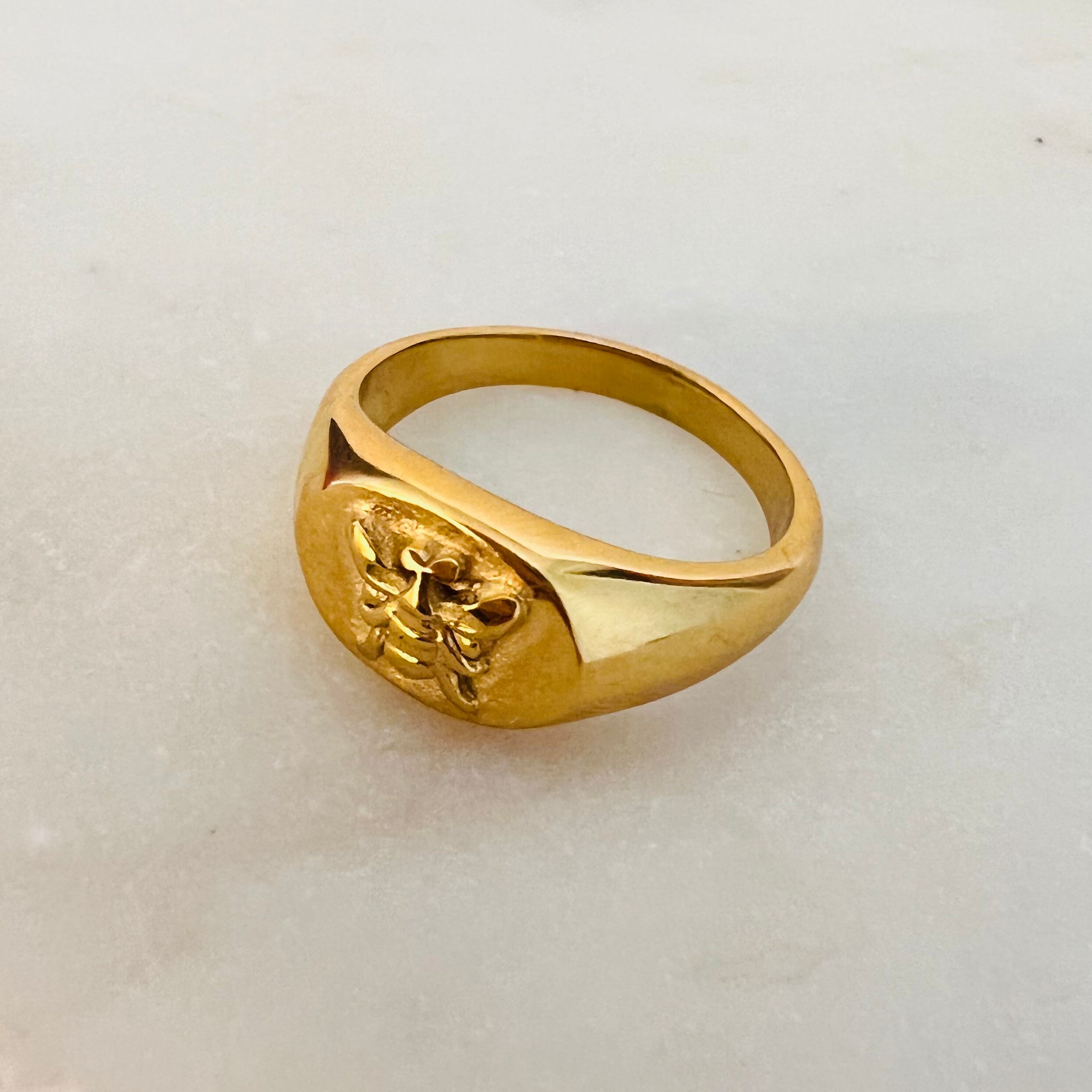 Bee Ring Waterproof Ring Non Tarnish Ring 18K PVD Gold Etsy