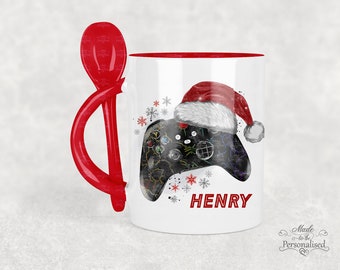 Game controller mug, personalised gamer mug, Christmas gift, coffee mug, Secret Santa Gift, Stocking filler, Xmas mug, Gamer gifts.