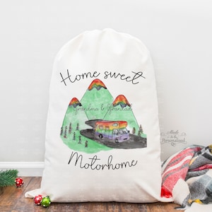 Personalised Laundry Bag, motorhome laundry bag, washing bag, travel laundry bag, large drawstring bag, caravan wash bag image 1