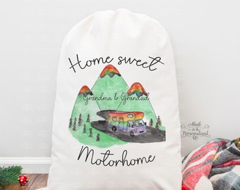 Personalised Laundry Bag, motorhome laundry bag, washing bag, travel laundry bag, large drawstring bag, caravan wash bag