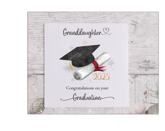 Personalized Granddaughter Graduation Card: Class of 2025