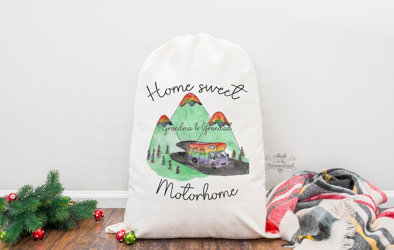 Personalised Laundry Bag, motorhome laundry bag, washing bag, travel laundry bag, large drawstring bag, caravan wash bag image 2