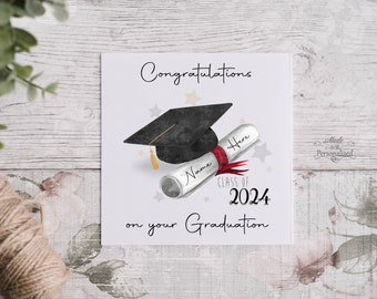 Graduation card, personalised graduation card, congratulations on your graduation, well done, you did it, graduation 2024,