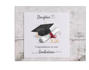 Personalized Daughter Graduation Card 2026: Congratulations!