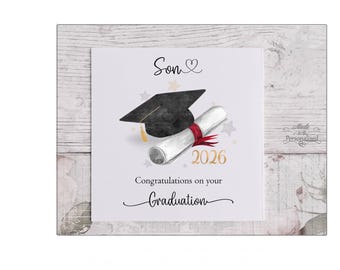 Personalized Son Graduation Card: Class of 2026
