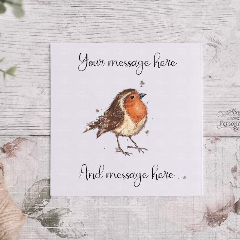 Robin Christmas Card - Etsy UK