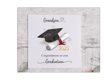 Personalized Grandson Graduation Card: Class of 2025