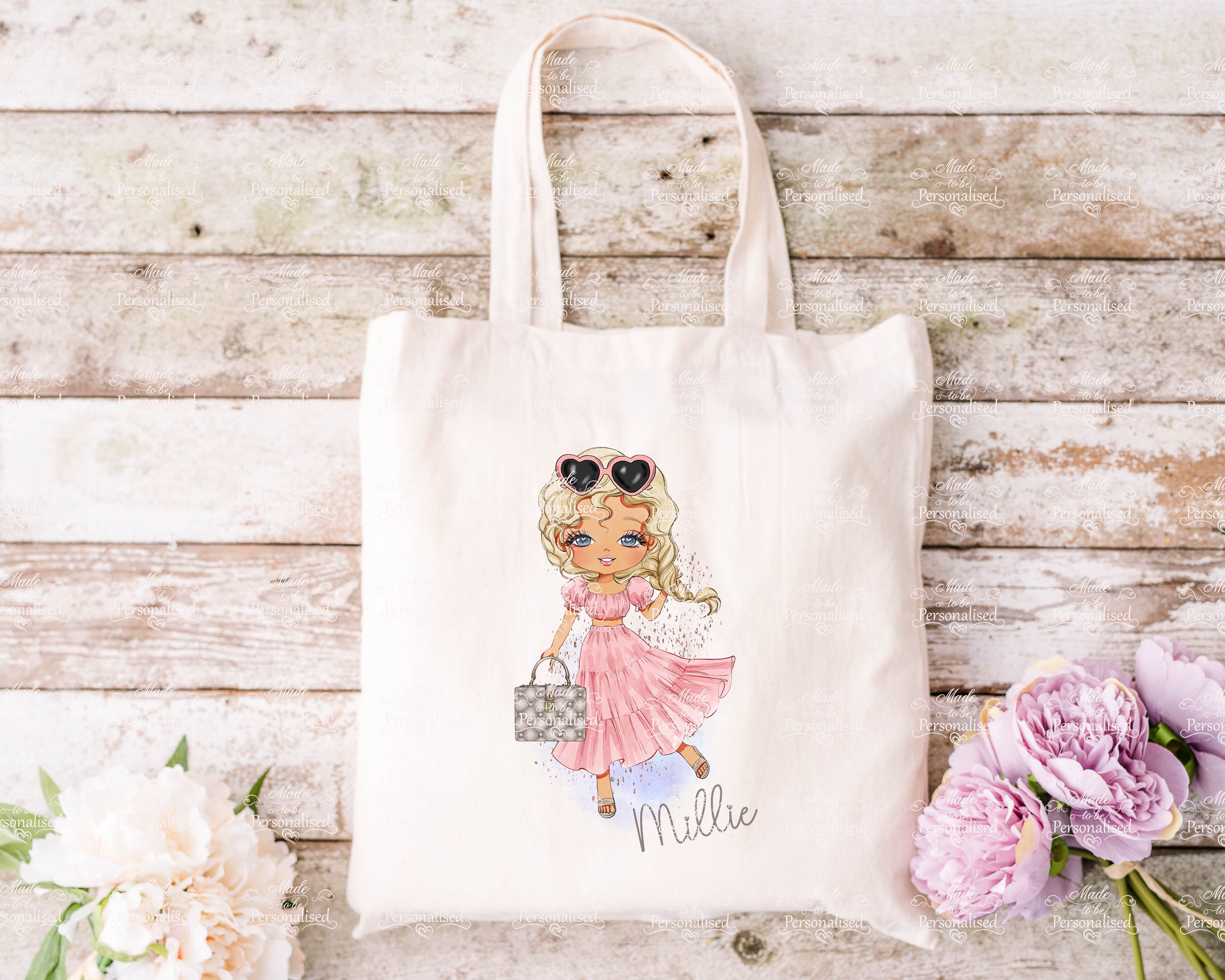 Personalised Tote Bag Canvas Cotton Shopper Shopping Any Name Custom Gift |  eBay
