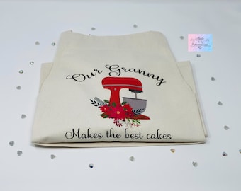 Personalised adult apron, Custom cooking gift, Special gift for her, lovely gift for Mum, gift for Grandma, Best Friend gift, Christmas gift