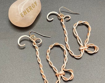 Copper Twisted Earrings