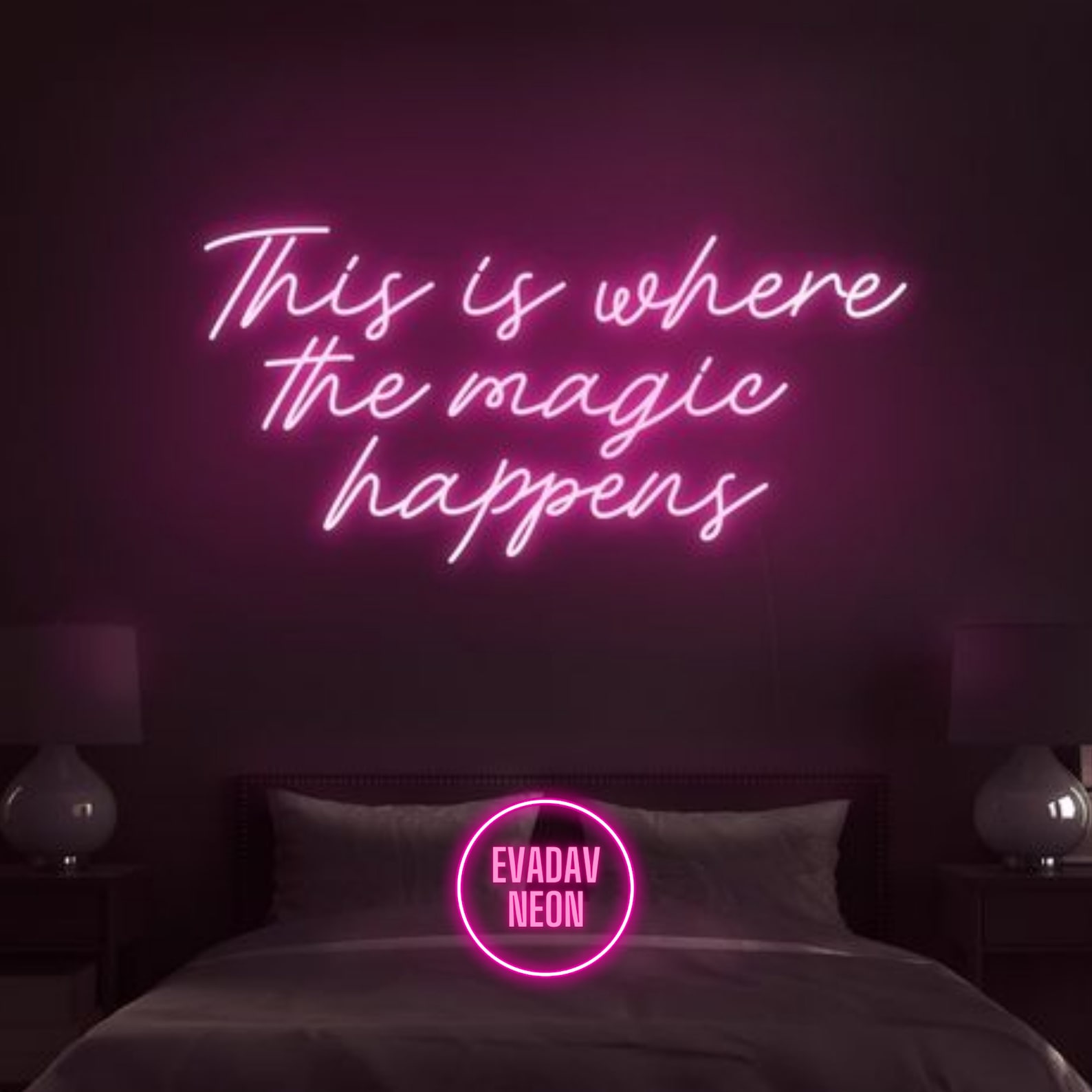 This Is Where The Magic Happens Neon Sign Custom Neon Sign Etsy