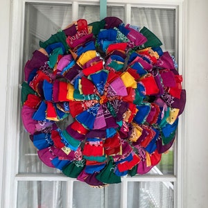 Bicycle Wheel Bandana Wreath