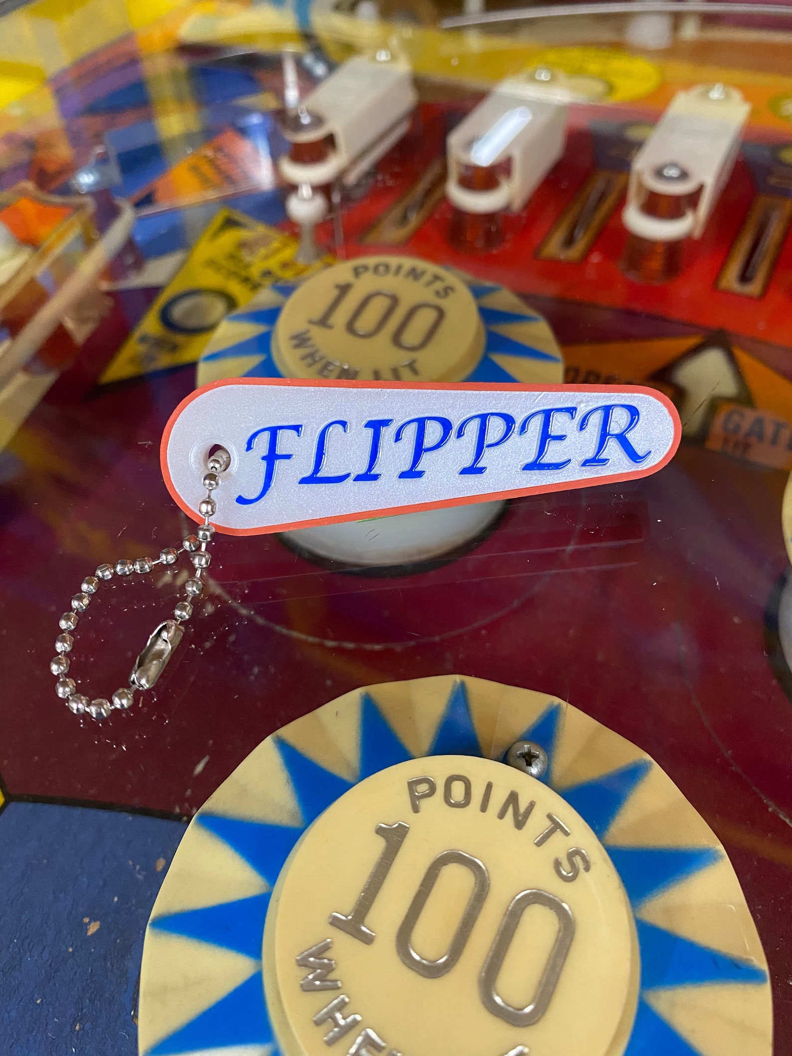 Pinball flipper keychain Etsy