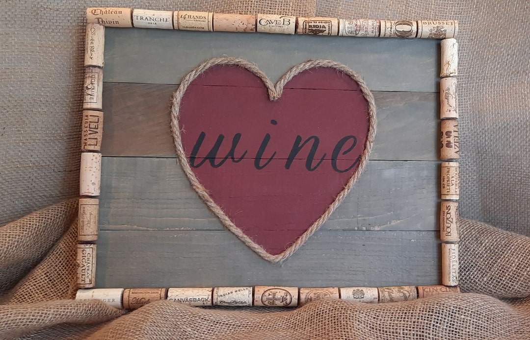Wine Lovers Sign, Wine Cork Sign, Rustic Wine Art, Wine Art, Wine Decor ...