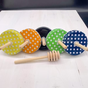 5&quot; Honey Dipper with Mason Jar Lid Perfect for Wedding Favors, Honey Jar Dipper, Honey Dipper Stick, Honey Pots, Gifts