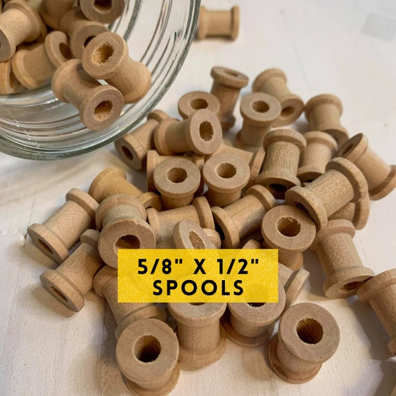 Tiny Spools, Wooden Spools Bulk, Craft Supplies for Christmas, Ornament  Supplies, Photography Props, Wooden Spools Craft, Miniature Craft 