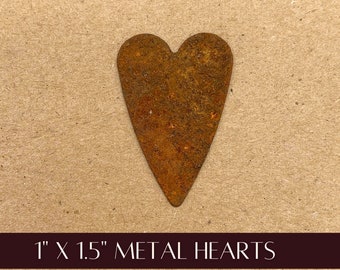 Rusty Tin Heart Cutout, Rustic Metal Heart, Metal Embellishment for Cards, diy crafts, craft supplies, Grungy Valentine, Primitive Valentine