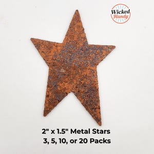 Rusty Tin Star Ornaments: Primitive Metal Crafting Embellishments