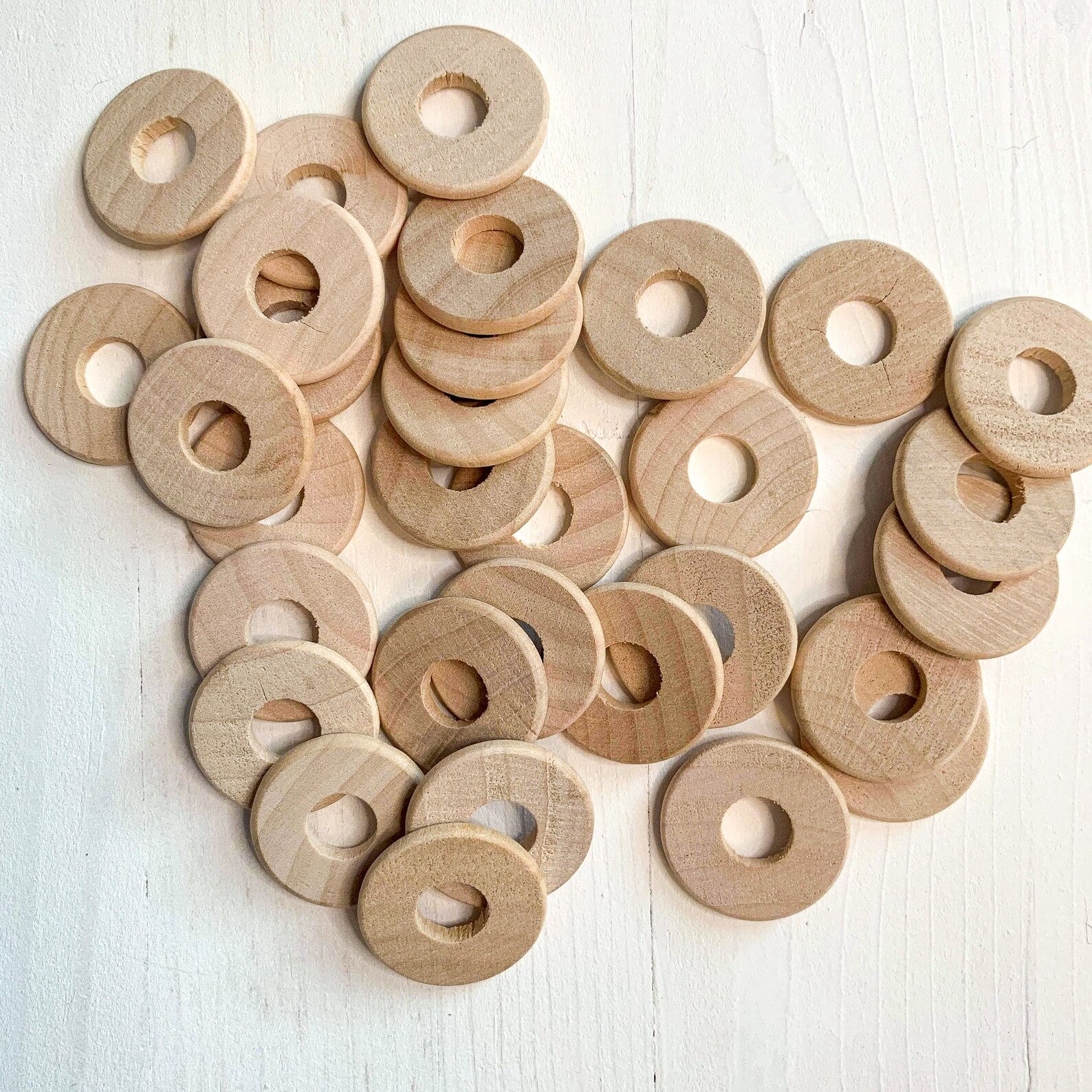 1 Unfinished Natural Wood Washers Perfect for Etsy