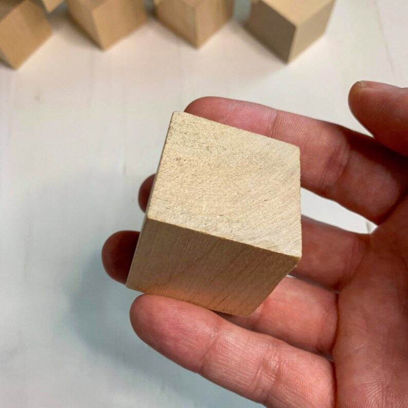 1.5 Inch Wood Blocks Bulk Wood Crafting Blocks Unfinished Etsy