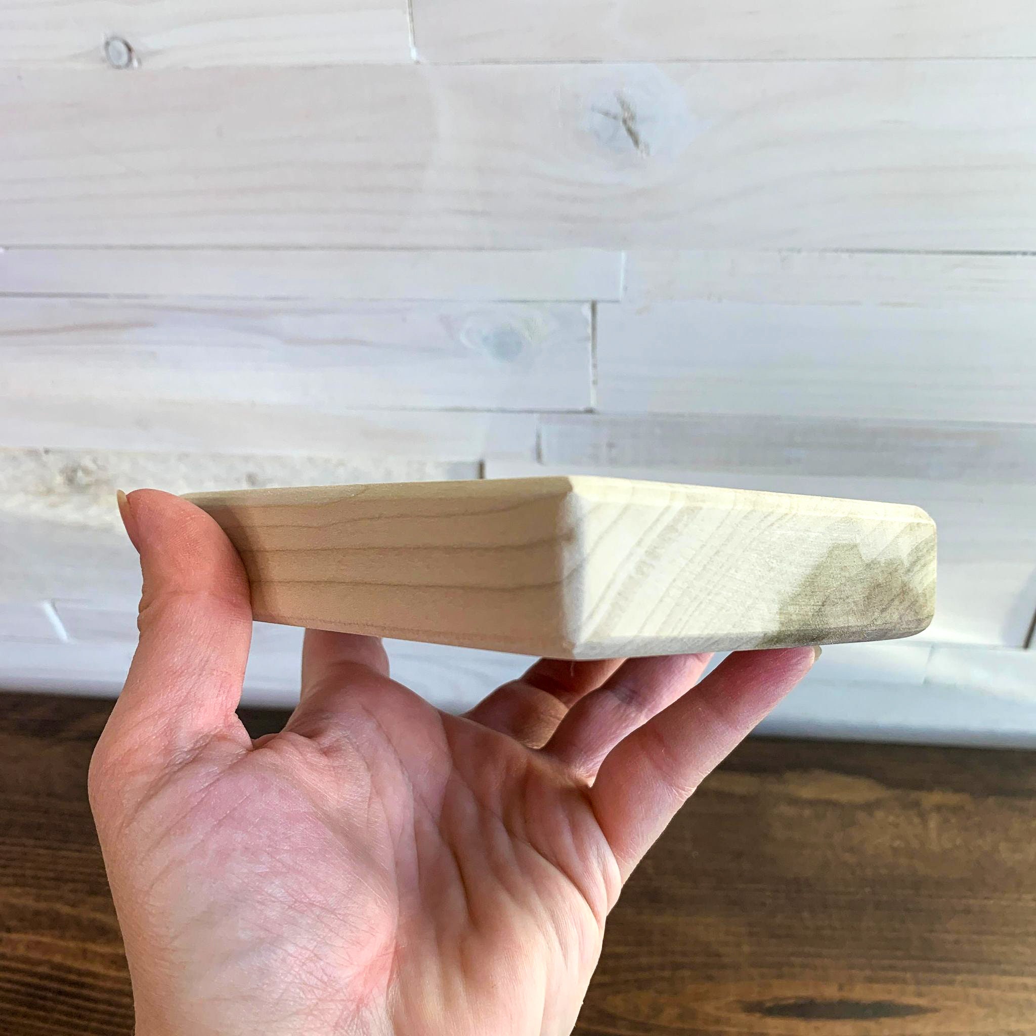 Set of 3 Blank Mini Wood Book Stack DIY Tiered Tray Decor Etsy