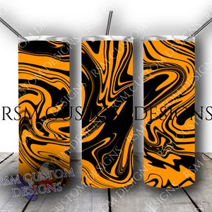 Orange | Black | Swirl | Halloween | Straight tumbler template digital download sublimation graphics instant download sublimation