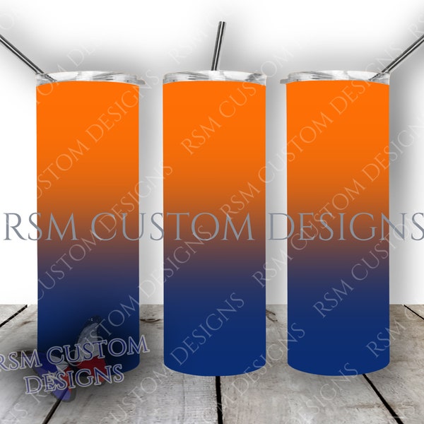 Blue | Orange | Ombre | Straight tumbler template digital download sublimation graphics instant download sublimation