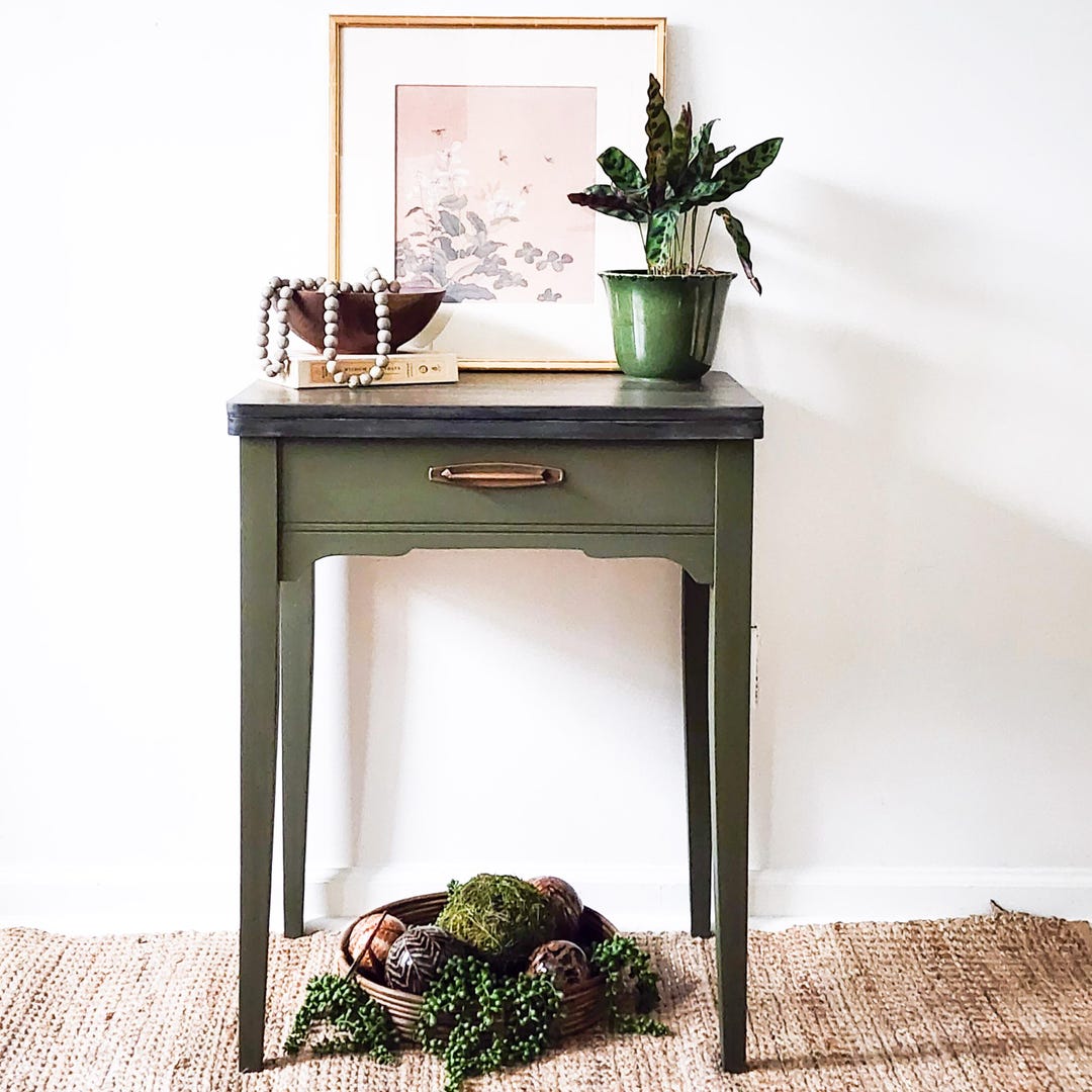 Green Console Table Sewing Table - Etsy
