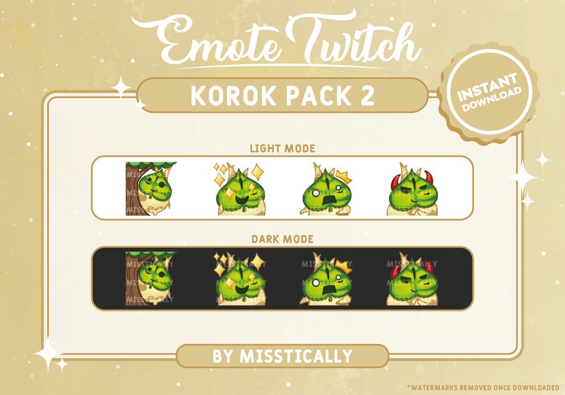 Korok Emote Bundle 2 Zelda Emote Twitch Emote the Legend of Zelda ...