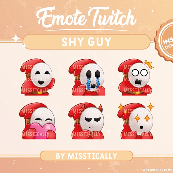 Shy Guy Emote | Mario Emote | Twitch & Discord Emote