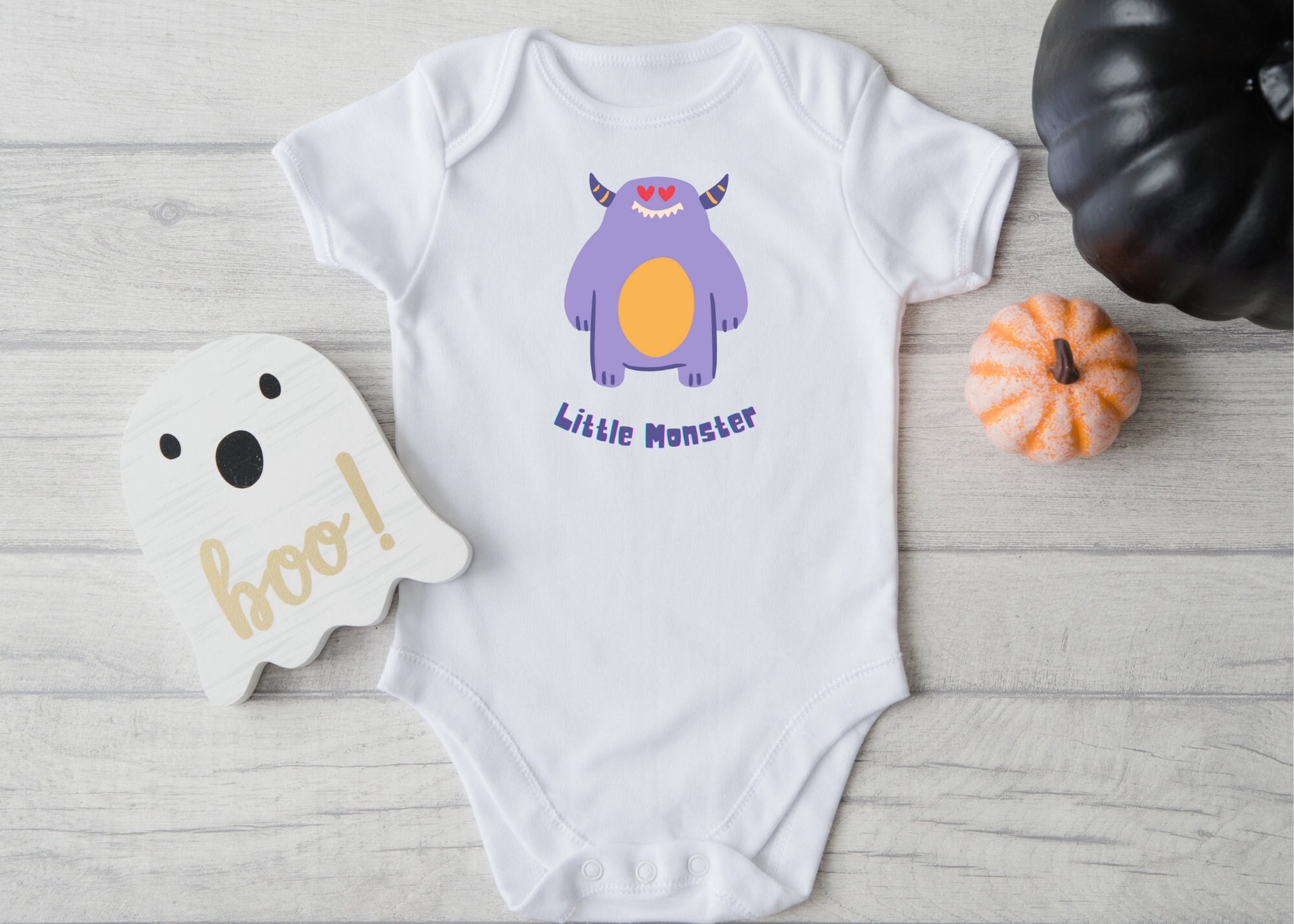 Little Monster Onesie Infant Jersey Bodysuit. Halloween Baby Etsy UK