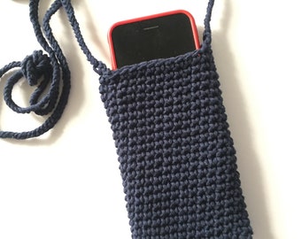 Cotton Crochet Phone Pouch