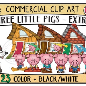 Drei kleine Schweinchen Clipart Extras