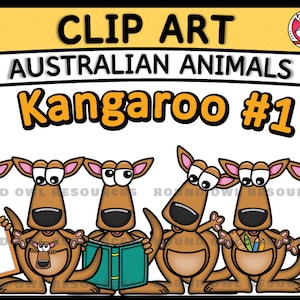 Australian Animals Clipart - Kangourou