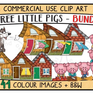 Three Little Pigs Clipart BUNDLE