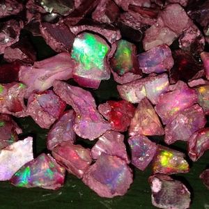 100 Pcs Raw Opal Polish Rough Opal Rainbow Fire Top Quality Rough AAA Grade Jewelry Making