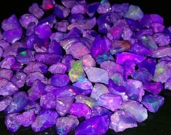 100 pièces opale brute polonaise opale brute arc-en-ciel feu de qualité supérieure couleur pourpre rugueux qualité AAA fabrication de bijoux