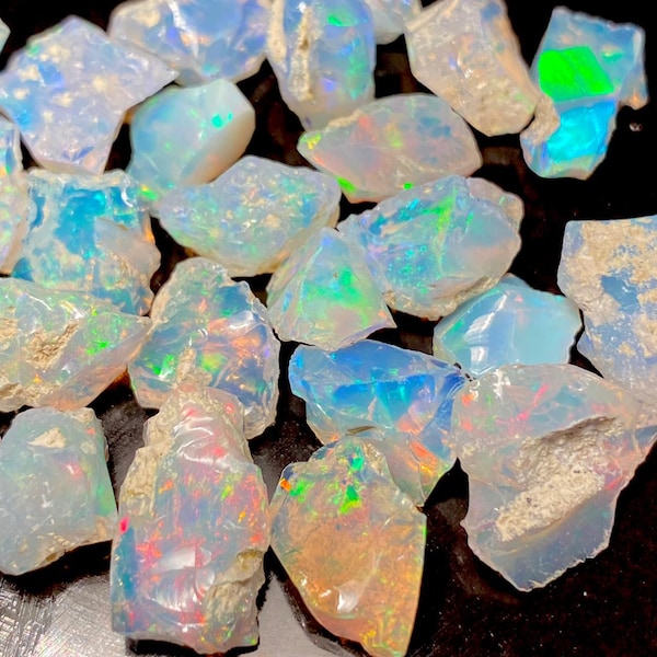 100 Pcs Raw Opal Polish Rough Opal Rainbow Fire Top Quality Rough AAA Grade Jewelry Making