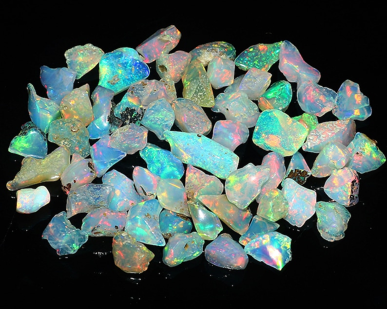 15 PCS AAAA KWALITEIT Ethiopische Opaal Gepolijst Ruw Natuurlijke Edelsteen Opaal welo Vuur Cabochon Opaal Ruw Maken Sieraden Ethiopische Opaal Ruw afbeelding 4